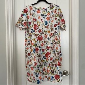 Floral print knee-length maternity dress